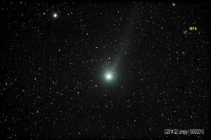 La comète Lovejoy en 2015 (photo Jean-Christophe L)