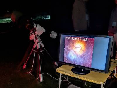  La nébuleuse de la Trifide en livestacking par Cédric